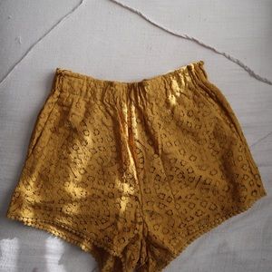H&M Mustard Shorts